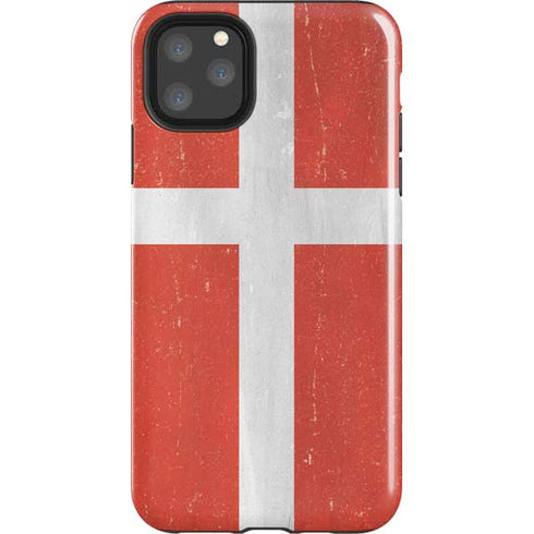 Denmark Flag Distressed iPhone 11 Pro Max Impact Case